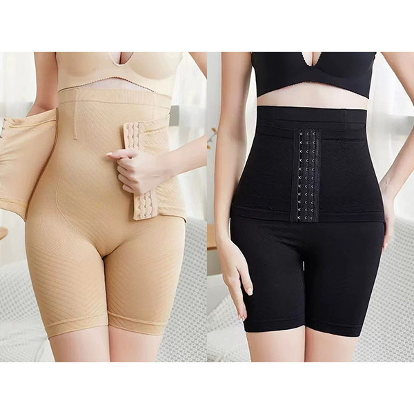 Short Cinta Modeladora Fechamento Em Colchete Pós