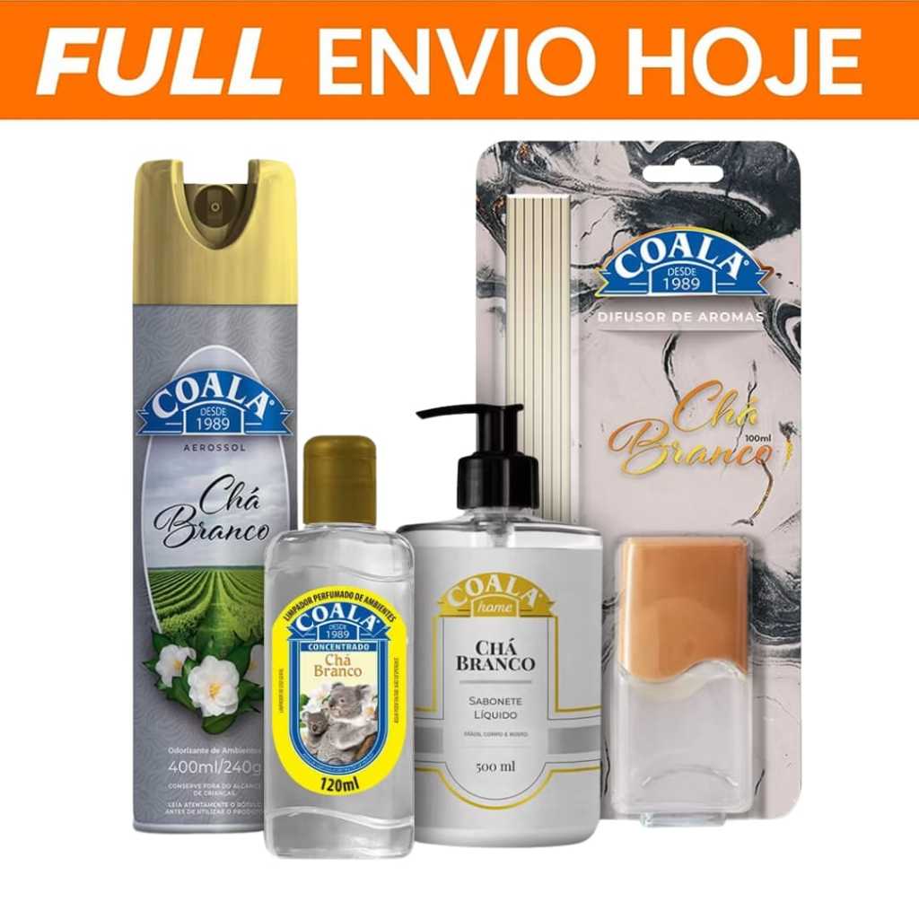 Kit Coala Chá Branco Casa Difusor de Aromas Odori