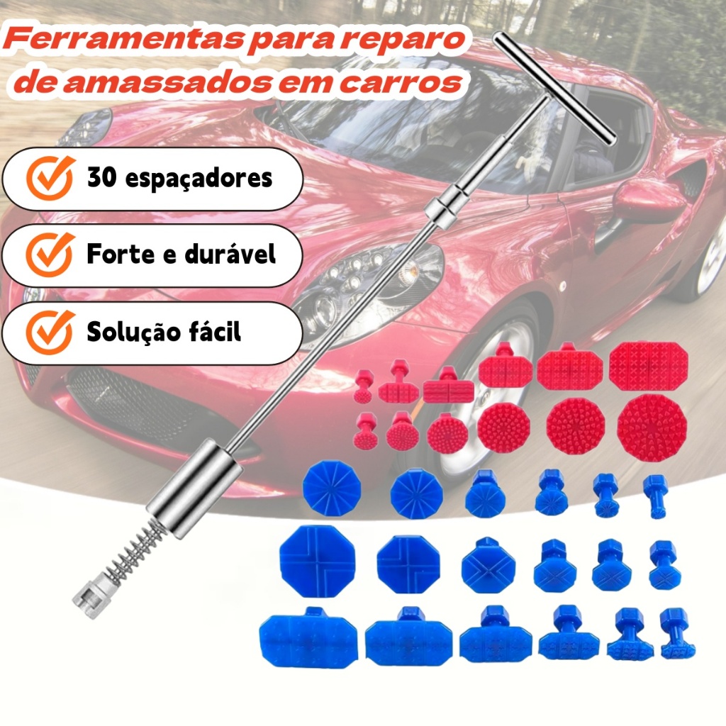 Ferramentas para reparo de amassados em carros + 3