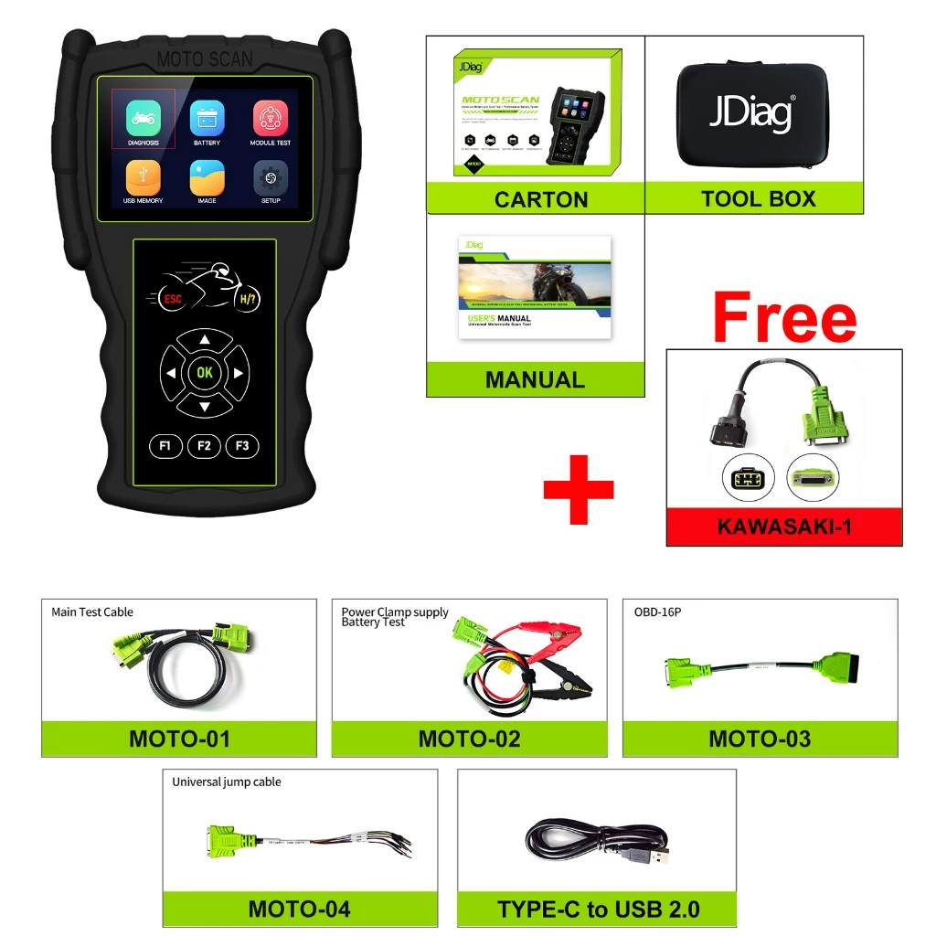 2025 Novo Scanner De Motocicleta JDiag M100PRO Por