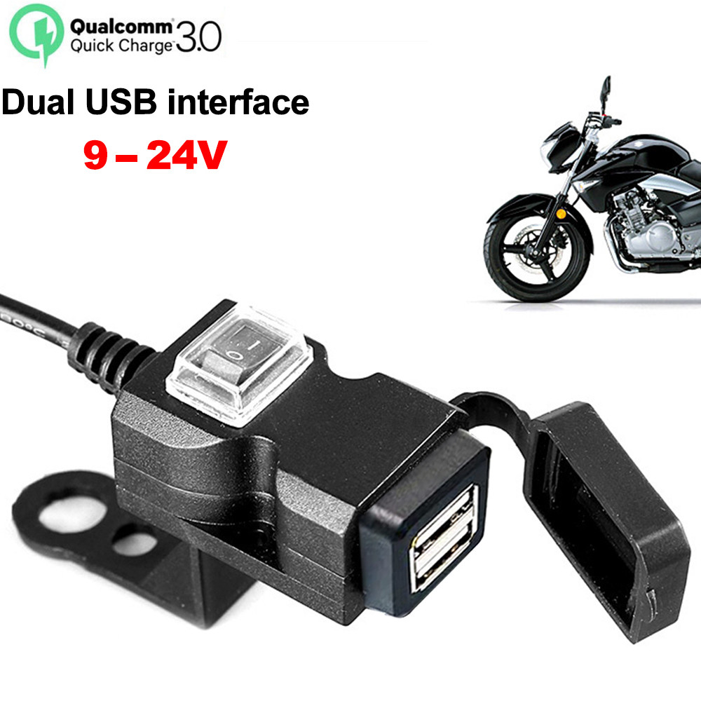 Carregador USB Duplo Atualizado Para Motocicleta ,