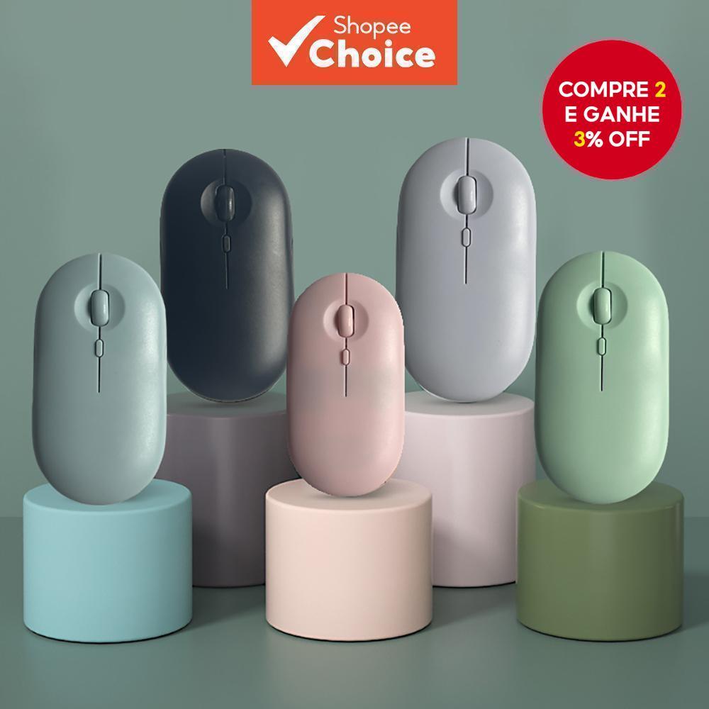 Mouse Bluetooth Sem Fio Recarregável Modo Duplo B