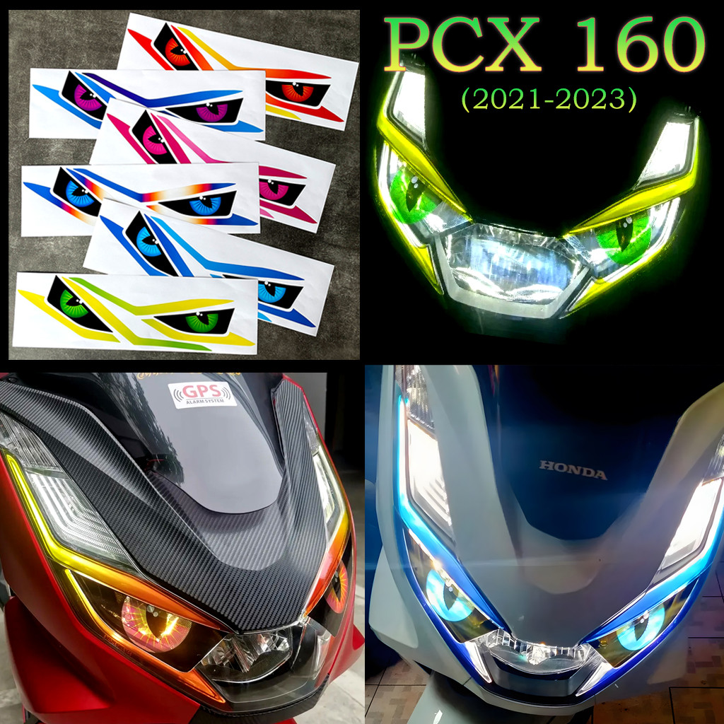 Para Adesivo De Farol HONDA PCX 160 Um Par Olhos D