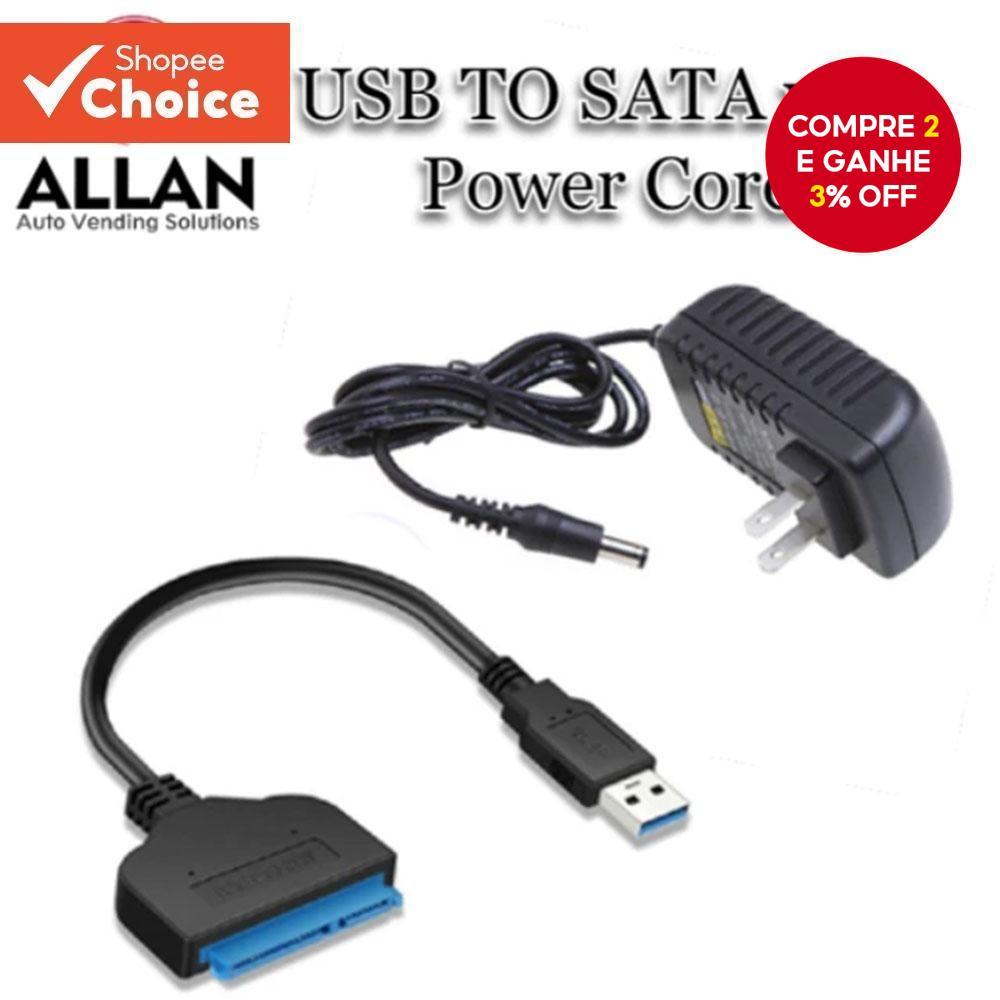 Cabo De Disco Rígido SATA Para USB 3.0 Fonte De A