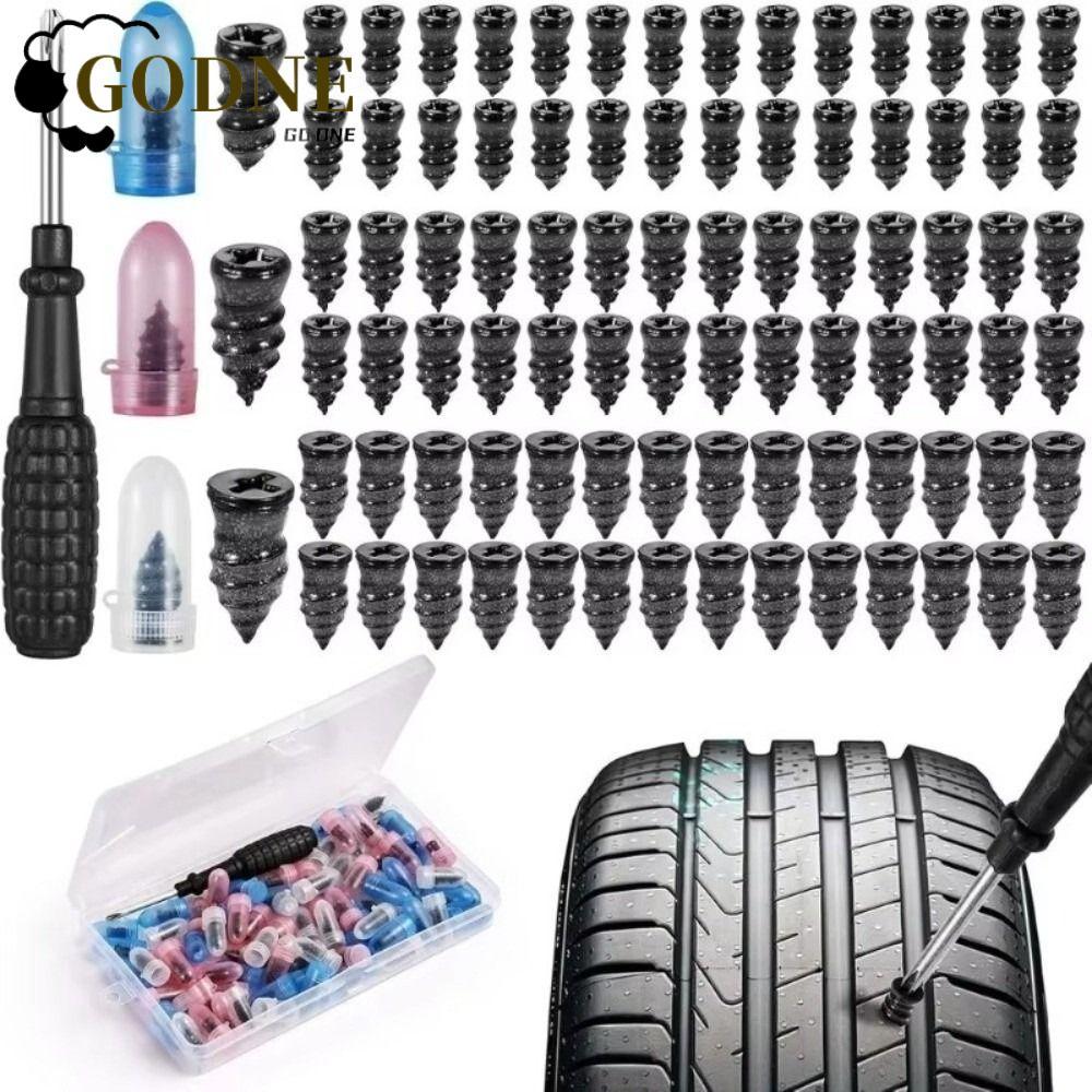 GODNESSFO 10/20/30/40/50PCS Kits De Unhas De Borracha Para Reparo De Pneus , Parafuso No Kit A Vácuo