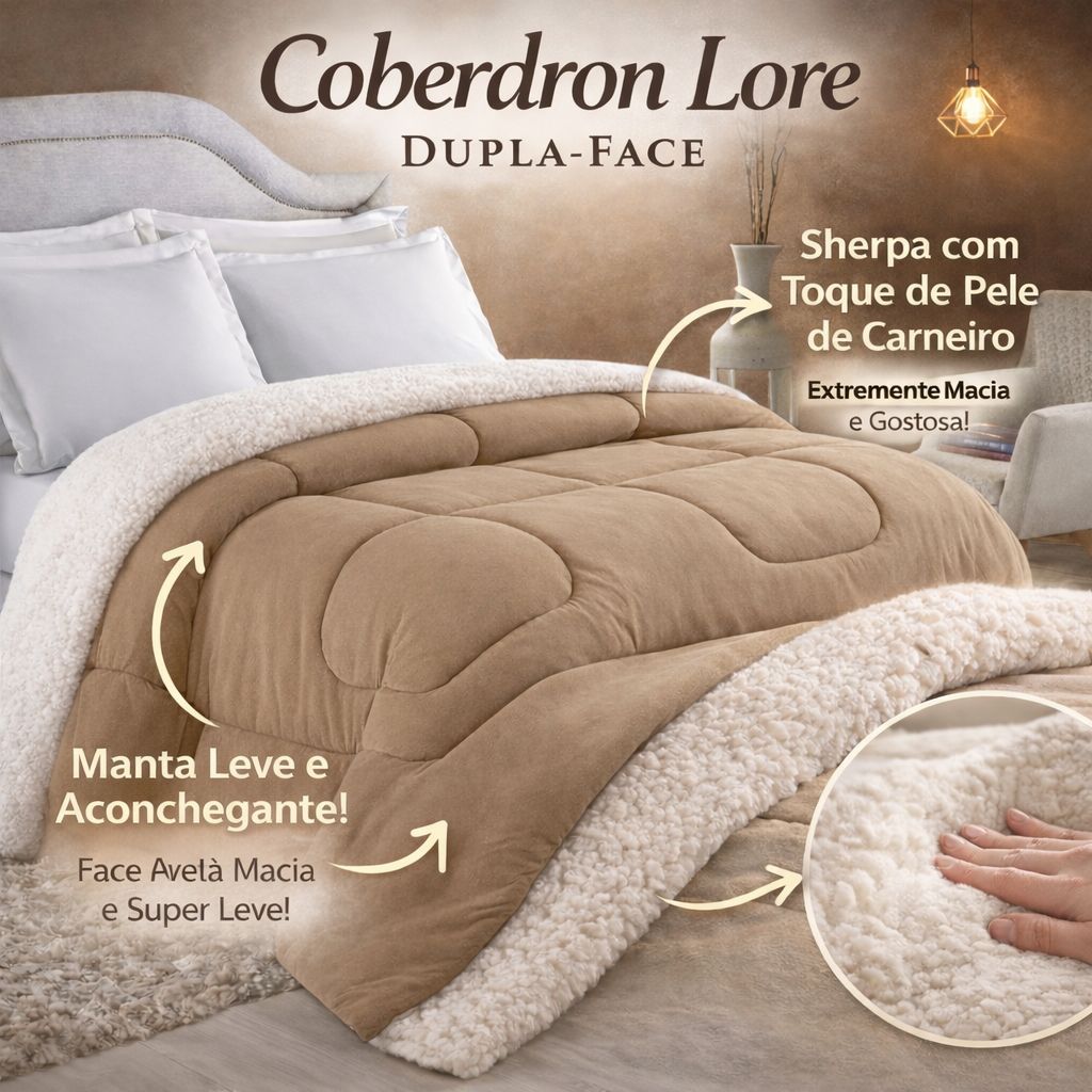 Coberdron Edredon Fofo Dupla-Face Casal Queen 2,20