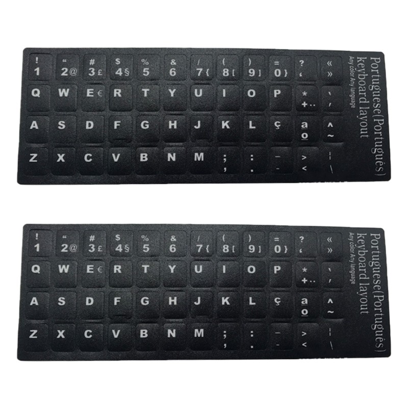 2 Unidades Adesivos Letras Teclado Portugueses , A