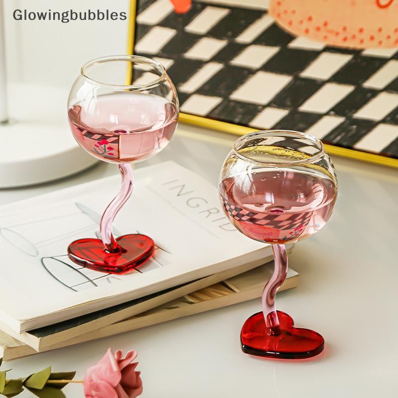 Glowingbubbles Forma De Coração Taça De Vidro C