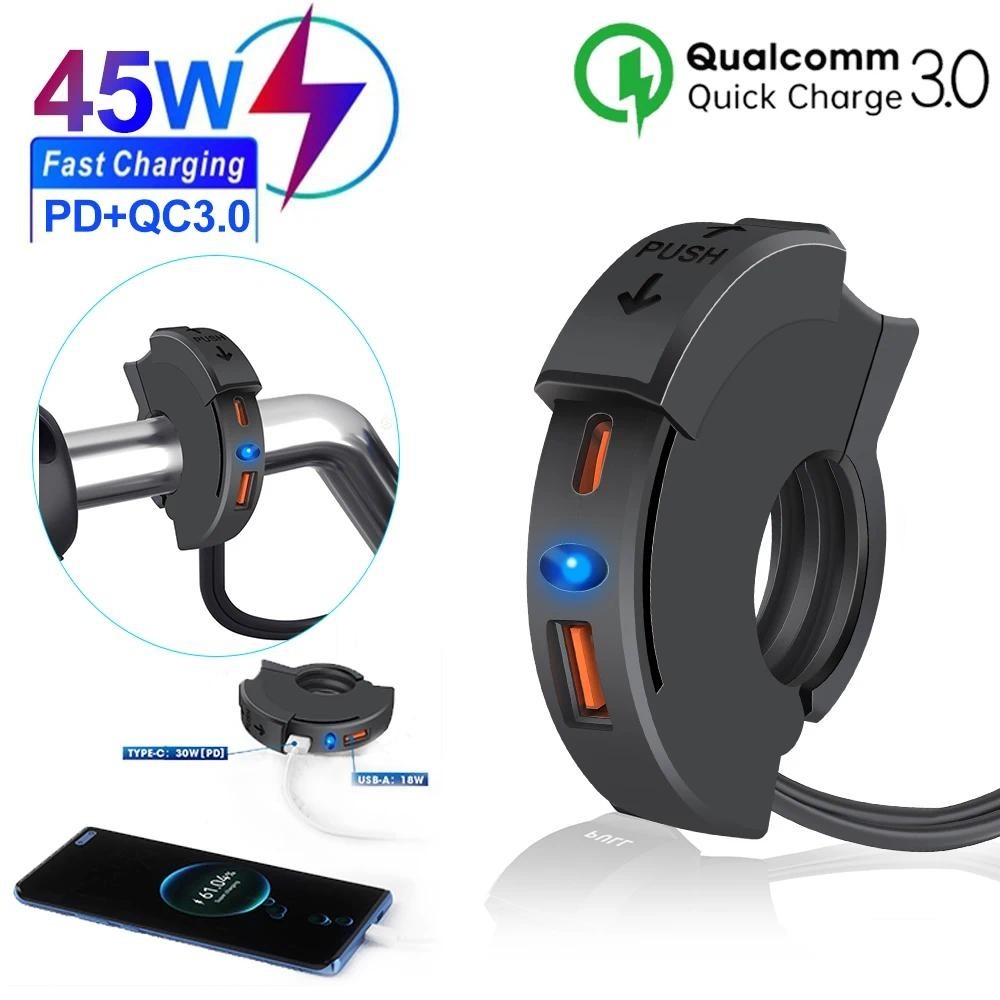 Motocicleta Carregador Rápido USB QC 3.0 À Prova