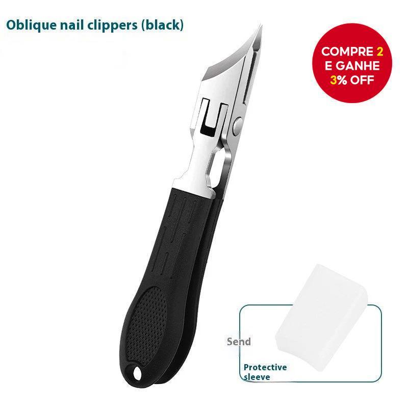 Tesouras para unhas oblíquas, cortador de unhas e