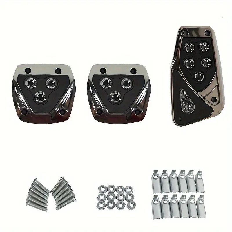 Kit 3 Peças Pedaleiras Esportivas Automotiva Carr