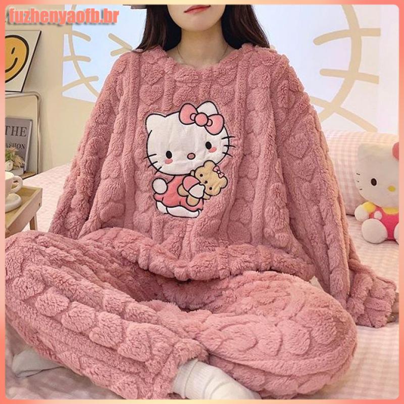 Sanrio Cartoon Sleepwear Anime Hello Kitty Pequeno