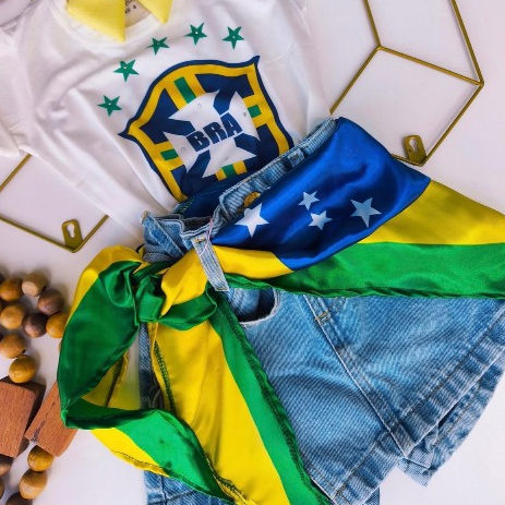 Lenço do brasil acessório para copa do brasil in