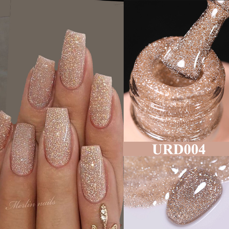 UR SUGAR 15ml Champanhe Ouro Tira Reflexiva Glitte