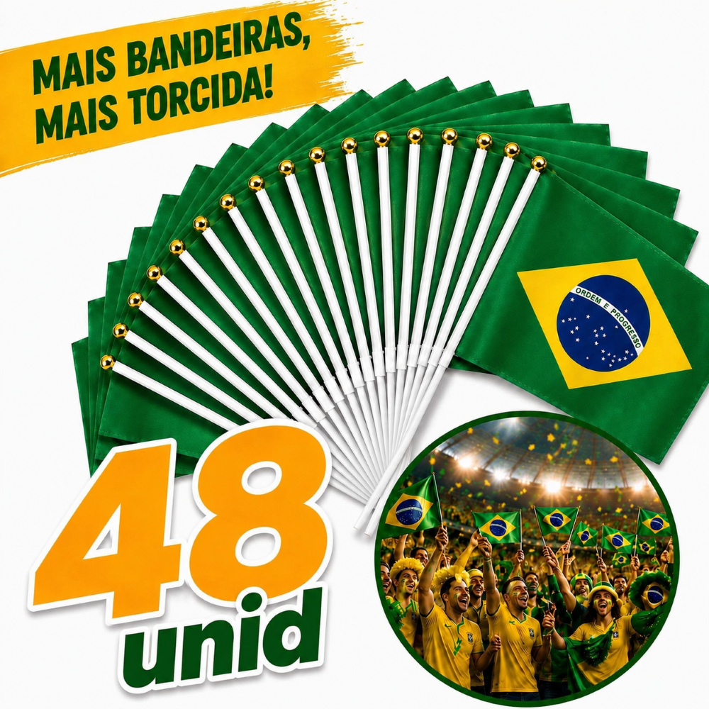 Bandeirinhas Do Brasil Copa Do Mundo 2026  De Mão
