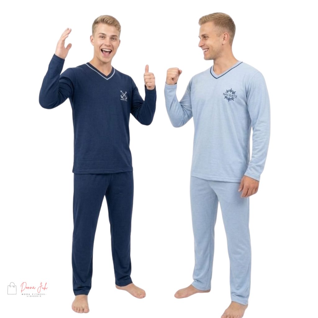 Pijama Masculino Longo Confortável Frio Inverno M