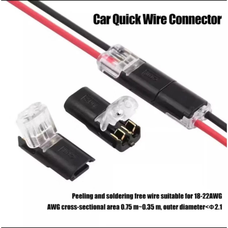 Kit 40PCS Conector Elétrico Automotivo 2 Pinos À Prova DÁgua Plug Terminal Cabo Fio