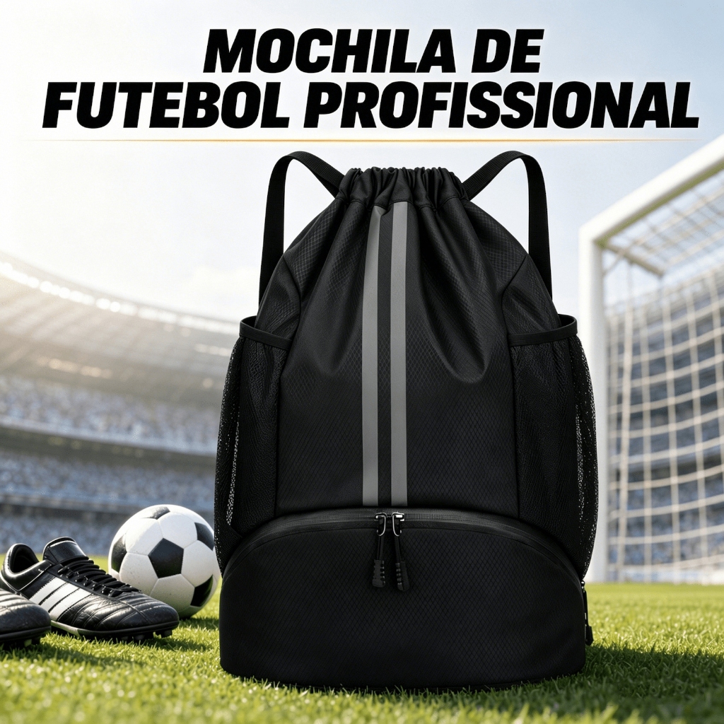 Mochila de Ginástica Unissex  Compacta com Cordã