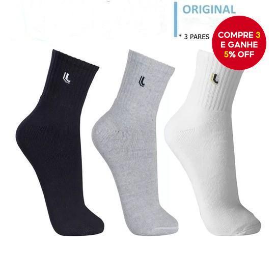 Conjunto De Meias Masculinas Lupo Original 3 Pares