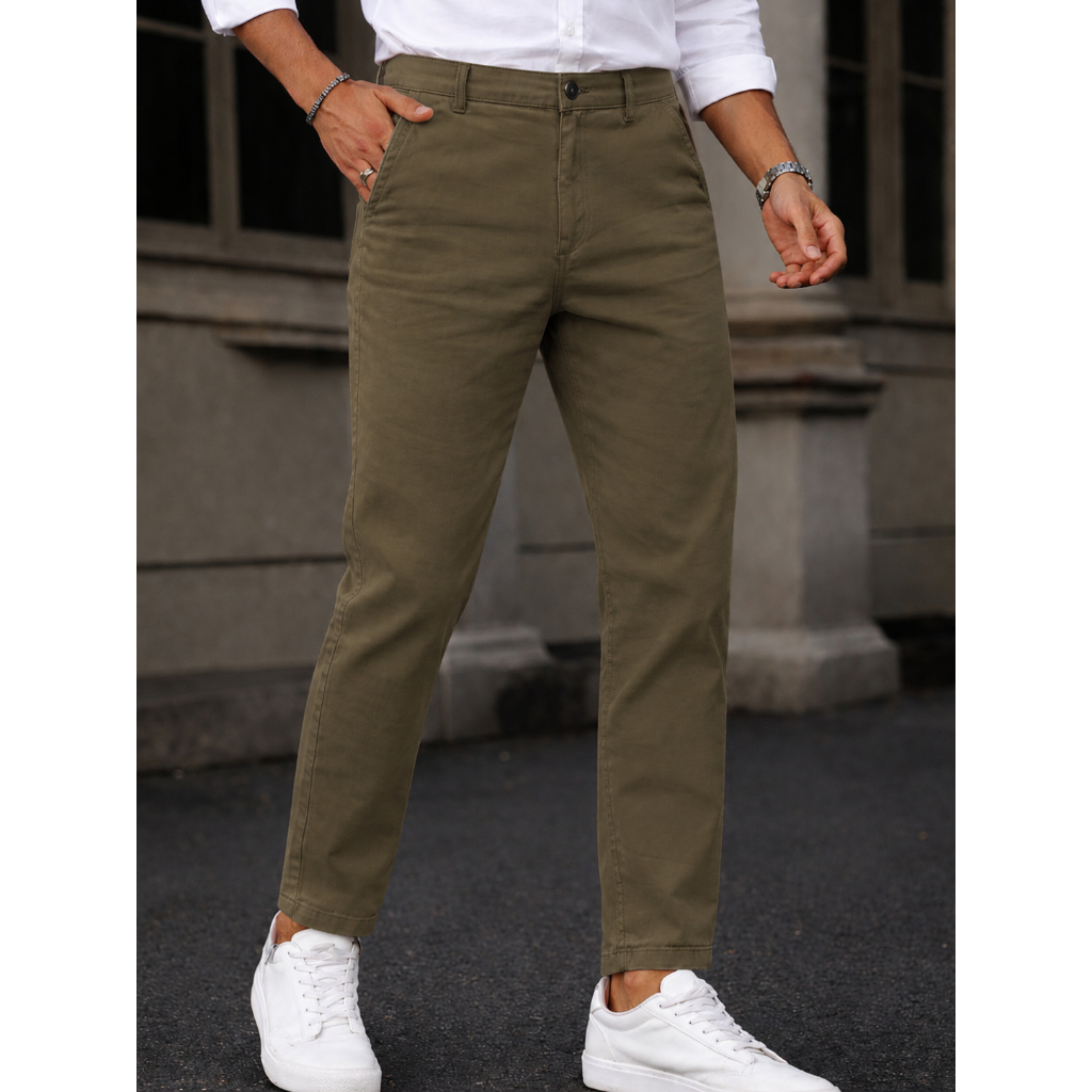Calça Masculina Sarja Slim com Elastano  Super Co