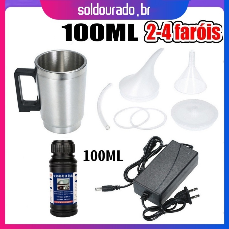 Kit De Polimento Para Farol De Polímero Líquido 