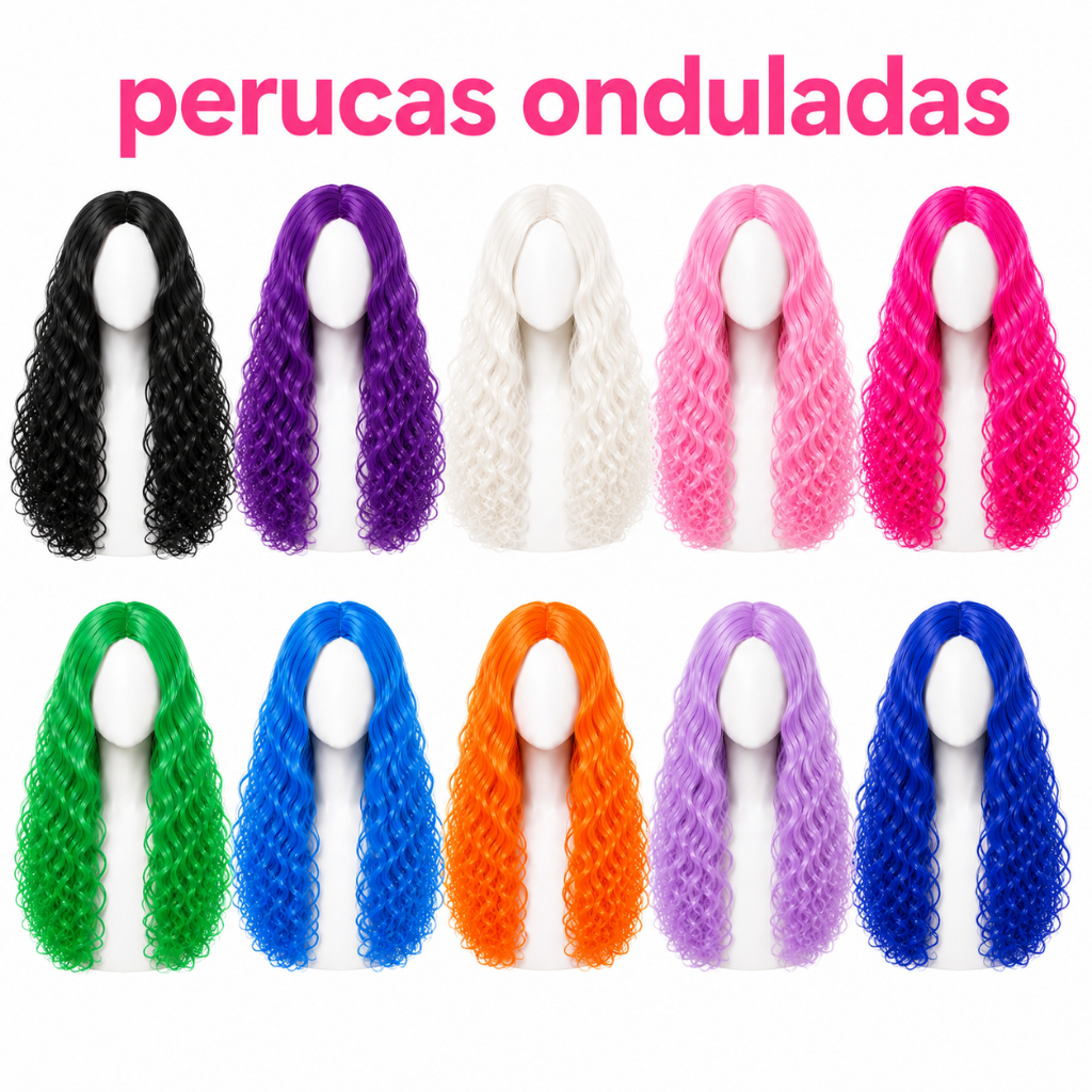 Peruca Longa Ondulada P/Festa – Carnaval  Co