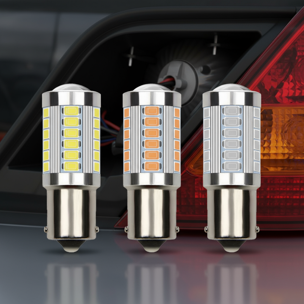 1 PC PY21W P21/5W 1156 Ba15s 1157 Bay15d Lâmpadas LED para Carro de Sinalização, Freio, Ré, Estacio