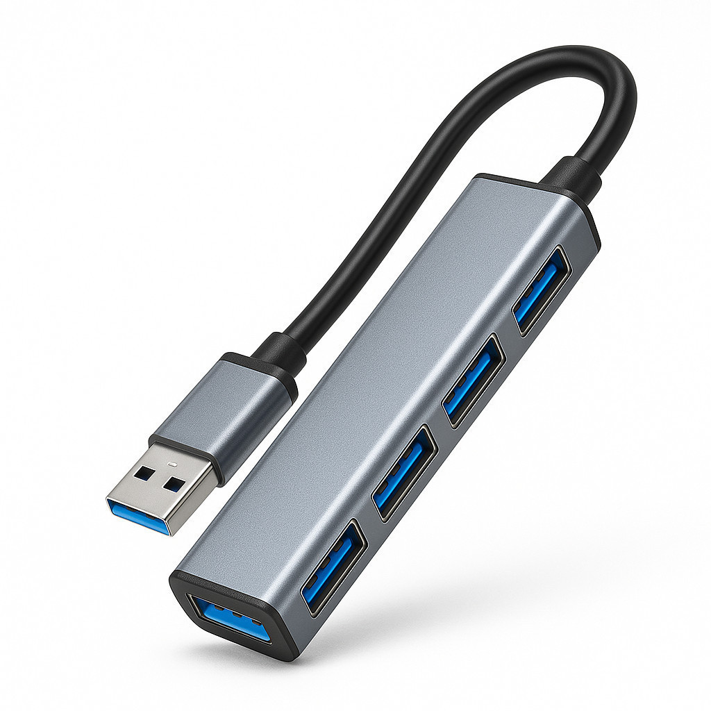 Hub USB 4 em 1 Alumínio Portátil 4 Portas USB 2.