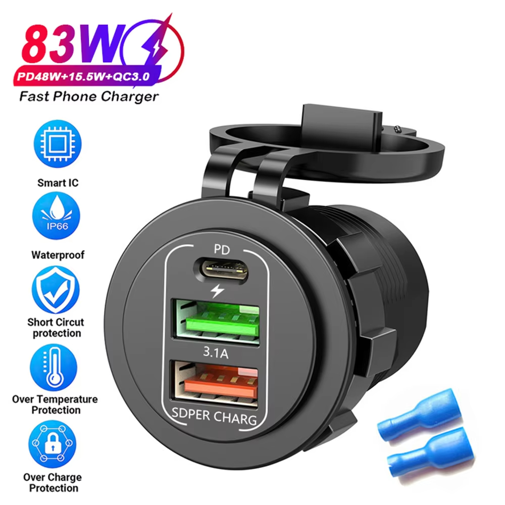 Carregador Veicular 3 em 1 12-24v com Carregamento