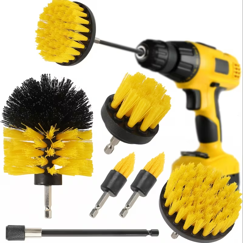 Kit 6 Escovas De Limpeza Encaixe Parafusadeira Fur