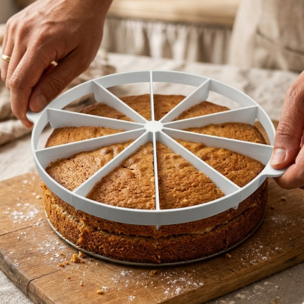 Marcador Cortador De Bolos Tortas Pudim 24cm Com 1