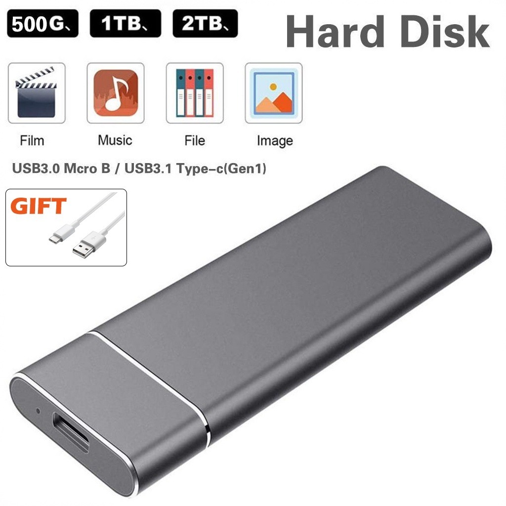 SSD Externo Portátil De 2 Tb Tipo C USB 3.1 500M 
