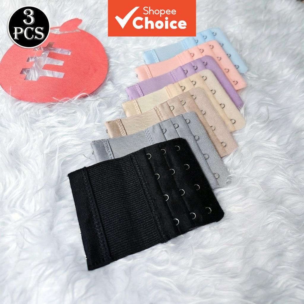 3 Peças Extensores De Sutiã Elástico Multicolor