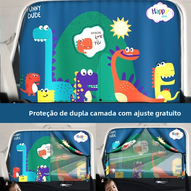 Cortina Solar Magnética Dupla Camada para Janelas