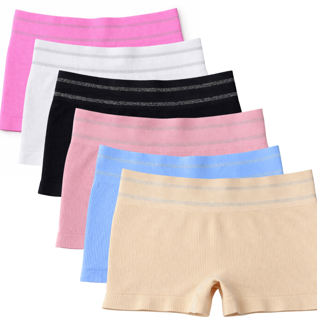 Kit Calcinhas Shortinho Boxer Adulto Feminina Lisa