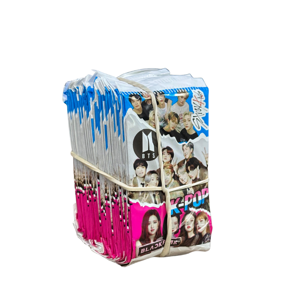 Kit 200 Cards BTS Black Pink Kpop 50 Pacotinhos Fe