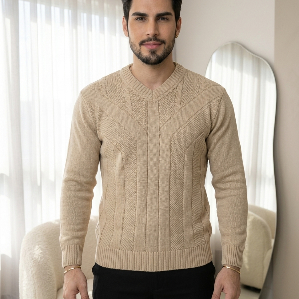 Suéter Blusa  Manga Longa Masculina de Tricô Gol