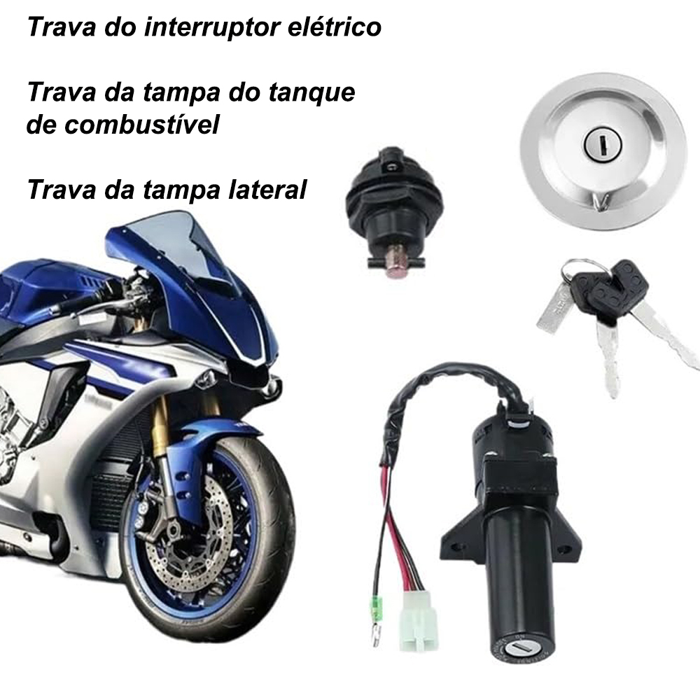 Kit Ignição Travas Yamaha Ybr 125 Factor 125 K/E