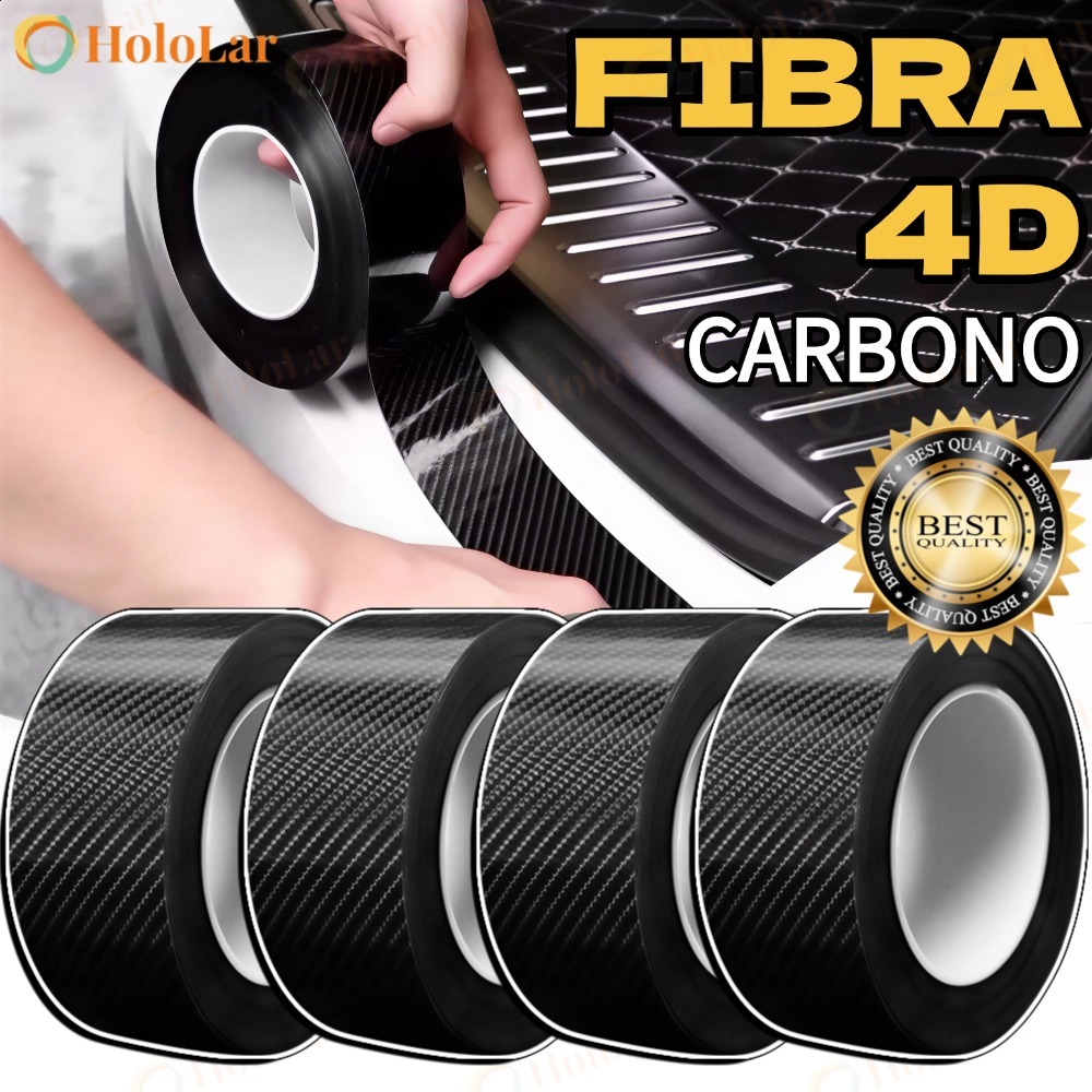 3D Adesivo De Fibra De Carbono Pára-Choques sSrip