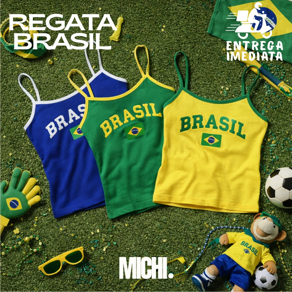 Regata Brasil Feminina Alcinha Suplex Brazilcore B