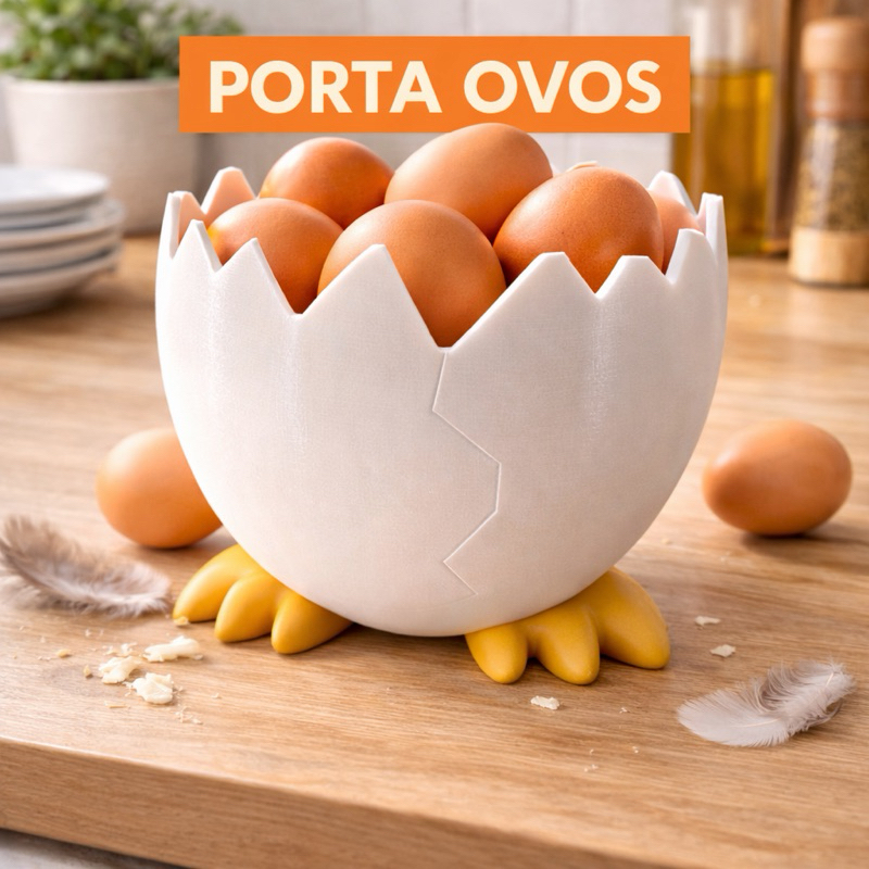 Porta Ovos Ovo Recipiente Criativo Vaso Cozinha Ut