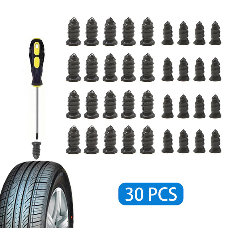 Kit 30 Pinos Reparo De Pneus Sem Câmara Auto-Rosc