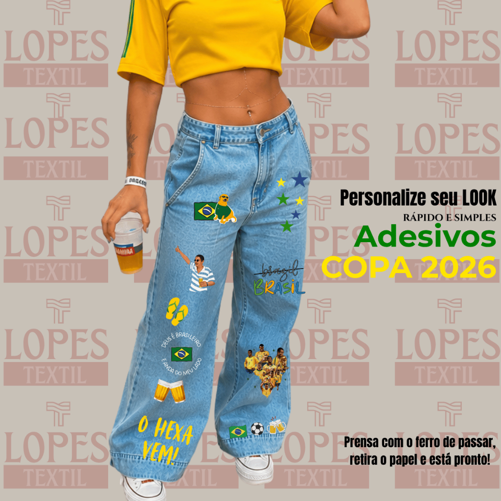 Adesivo Exclusivo DTF Copa do Mundo BRASIL | Termo