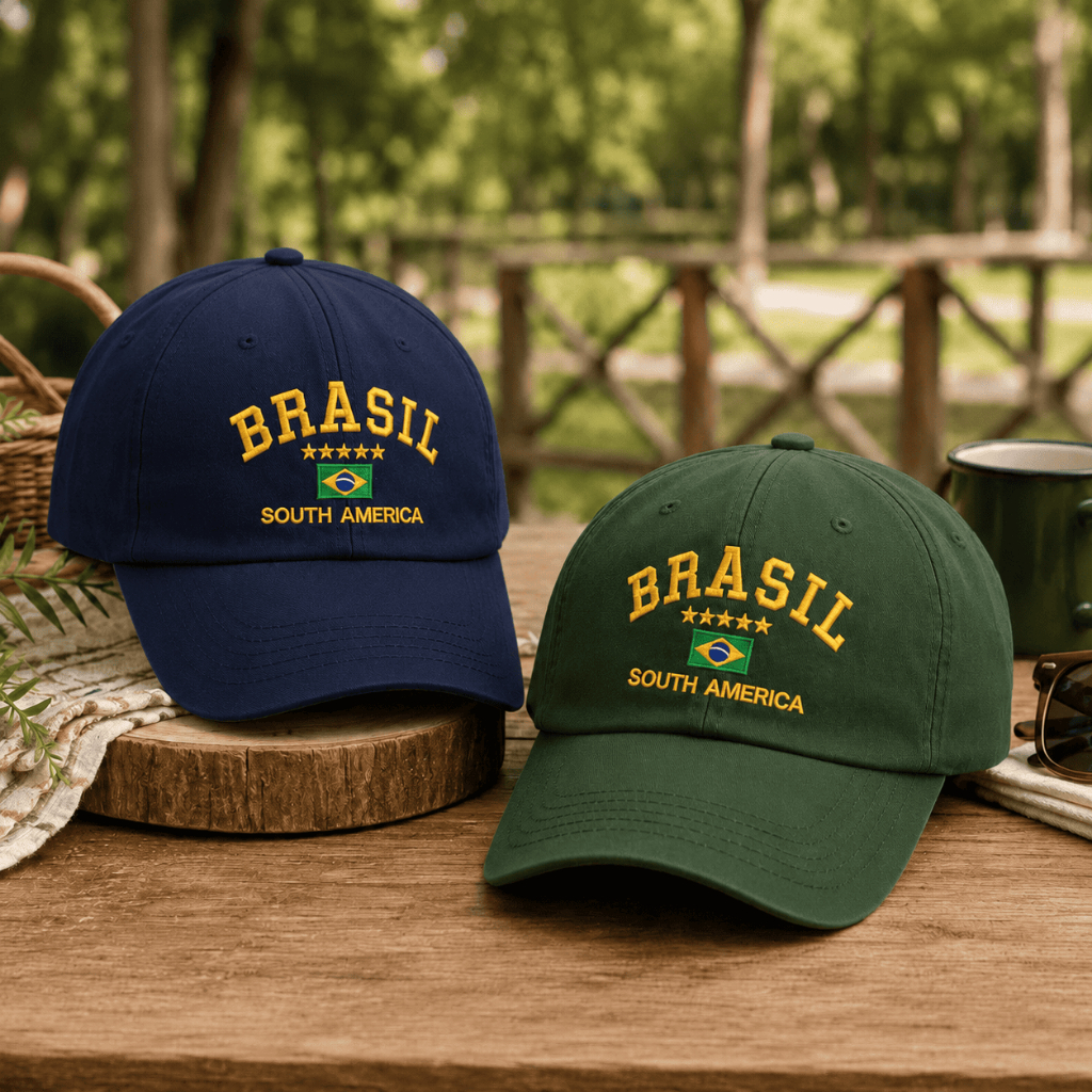 Boné Brasil Core Copa do Mundo Bandeira Bordada A
