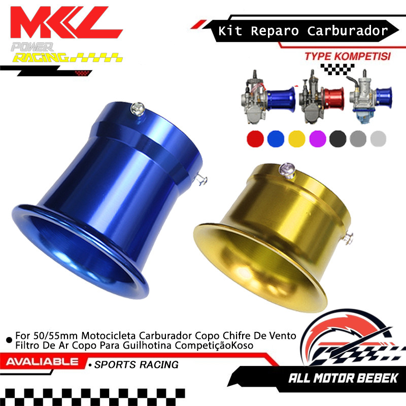 Corneta Carburador Funil 50/55mm Koso  Mikuni para