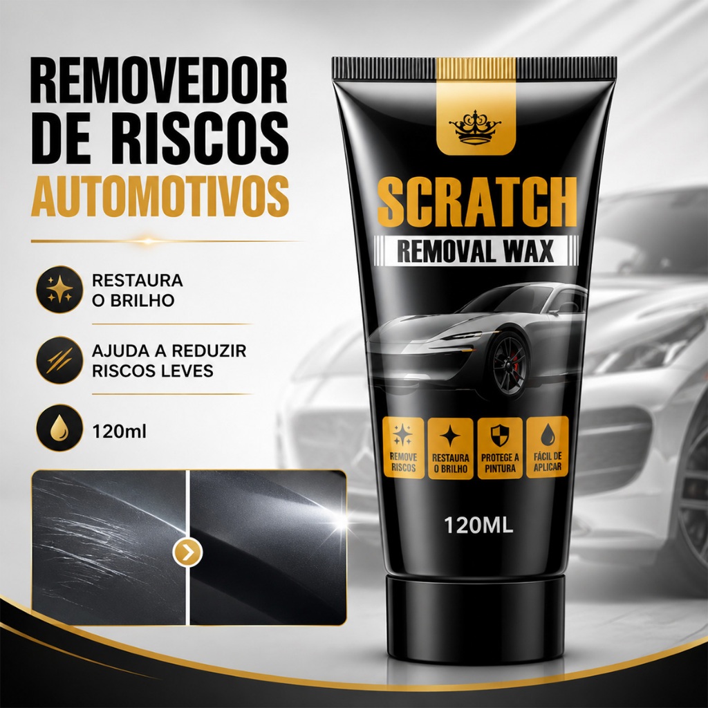 Cera Reparadora de Arranhões 120ml  Polimento e B