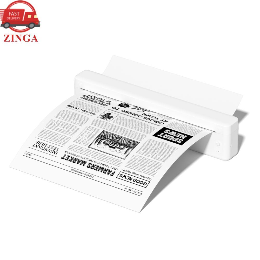 Zinga Impressora térmica Bluetooth A4 USB Desktop