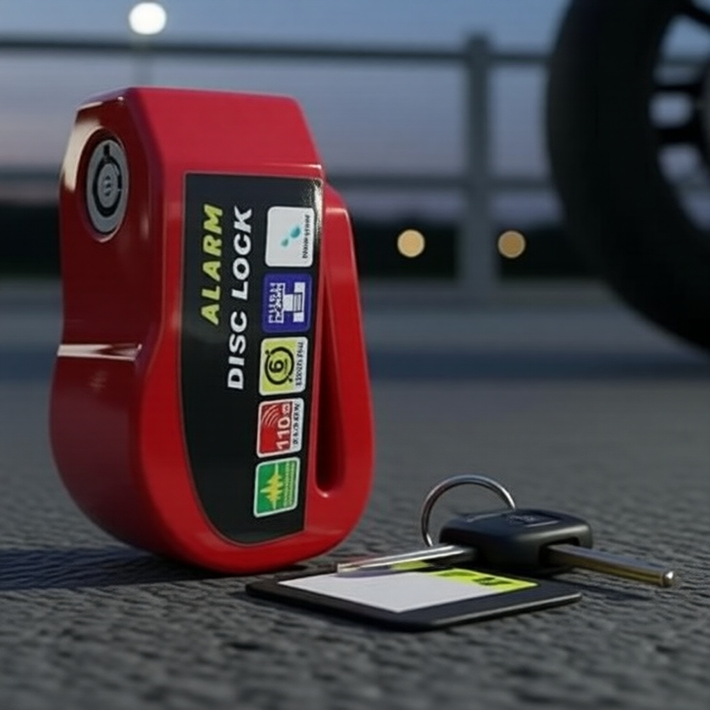 Trava de Disco com Alarme Anti-Roubo para Motos e 
