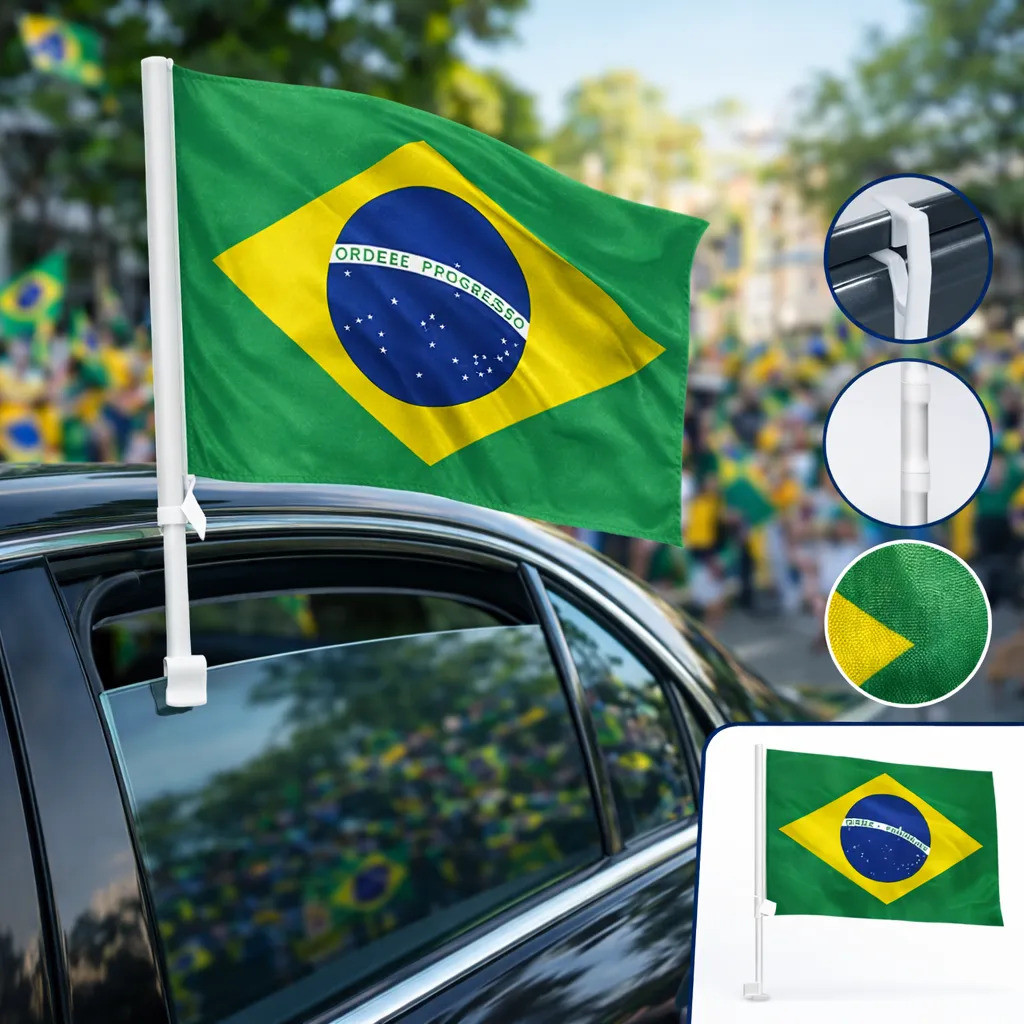 Kit 4 Bandeiras Do Brasil Copa 44×42 Para Vid