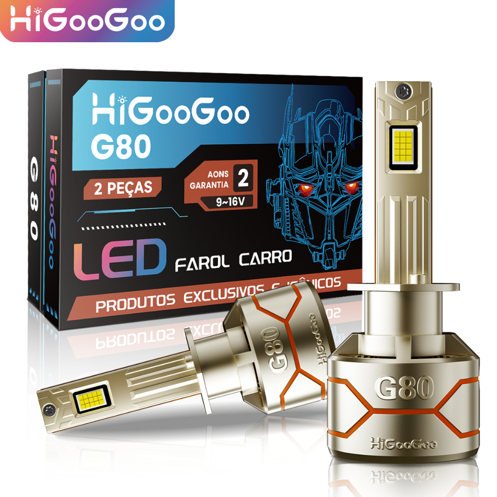 HiGooGoo G80 2 Peças 56000LM Farol De Neblina 280